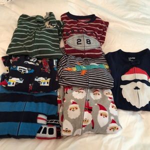 Bundle of 7 footie pajamas